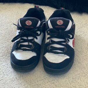 Heelys Black and White Sneakers with Lace-Up Closure